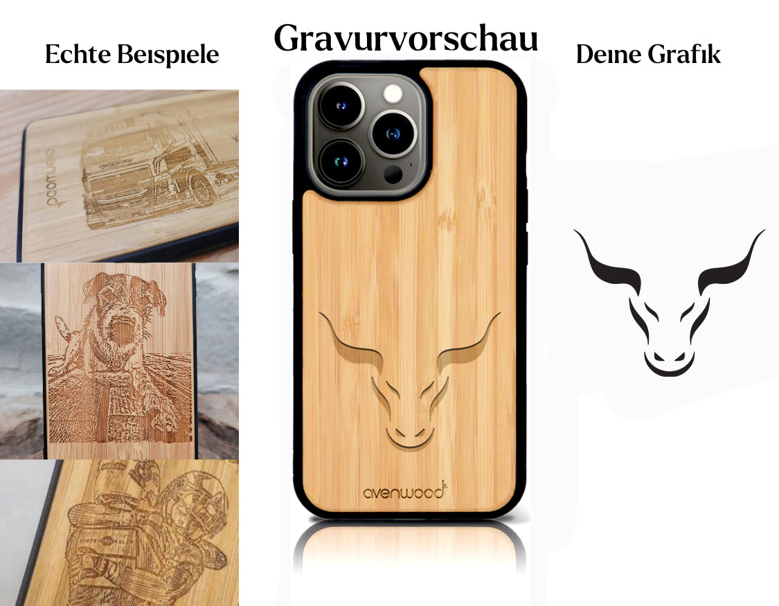 INDIVIDUELL iPhone 14 Pro Bambus-Kunststoff